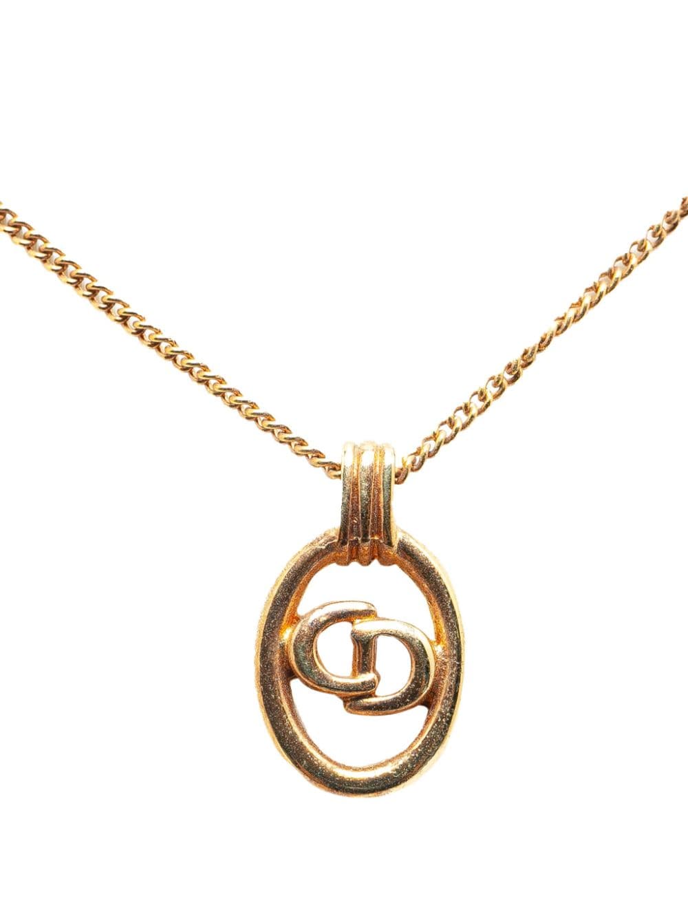 Christian Dior Pre-Owned 20th Century CD Logo Pendant costume necklace - Gold von Christian Dior Pre-Owned