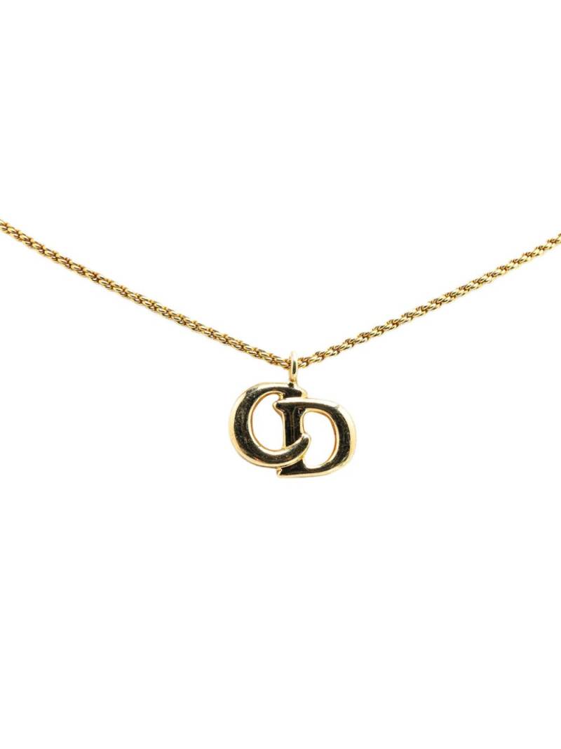 Christian Dior Pre-Owned 20th Century Gold Plated CD Logo Pendant costume necklace von Christian Dior Pre-Owned