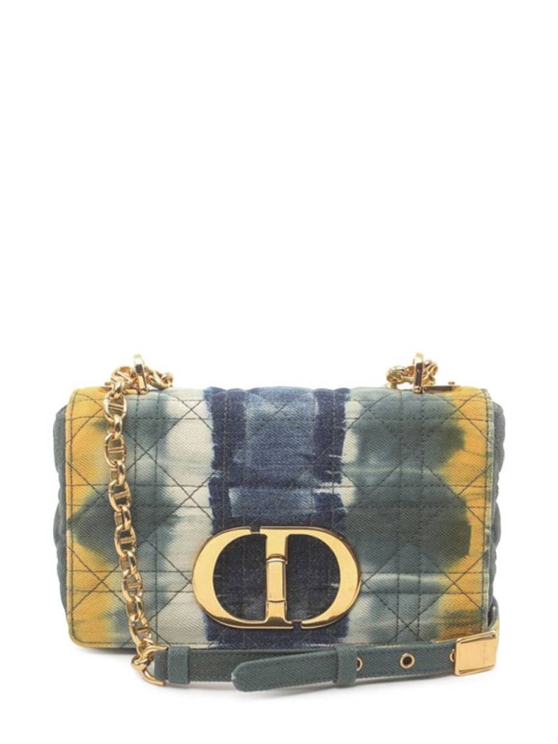 Christian Dior Pre-Owned 21th Century Small Denim Tie-Dye Cannage Caro crossbody bag - Blue von Christian Dior Pre-Owned