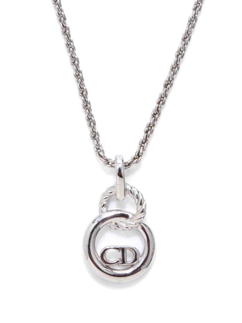 Christian Dior Pre-Owned CD pendant necklace - Silver von Christian Dior Pre-Owned