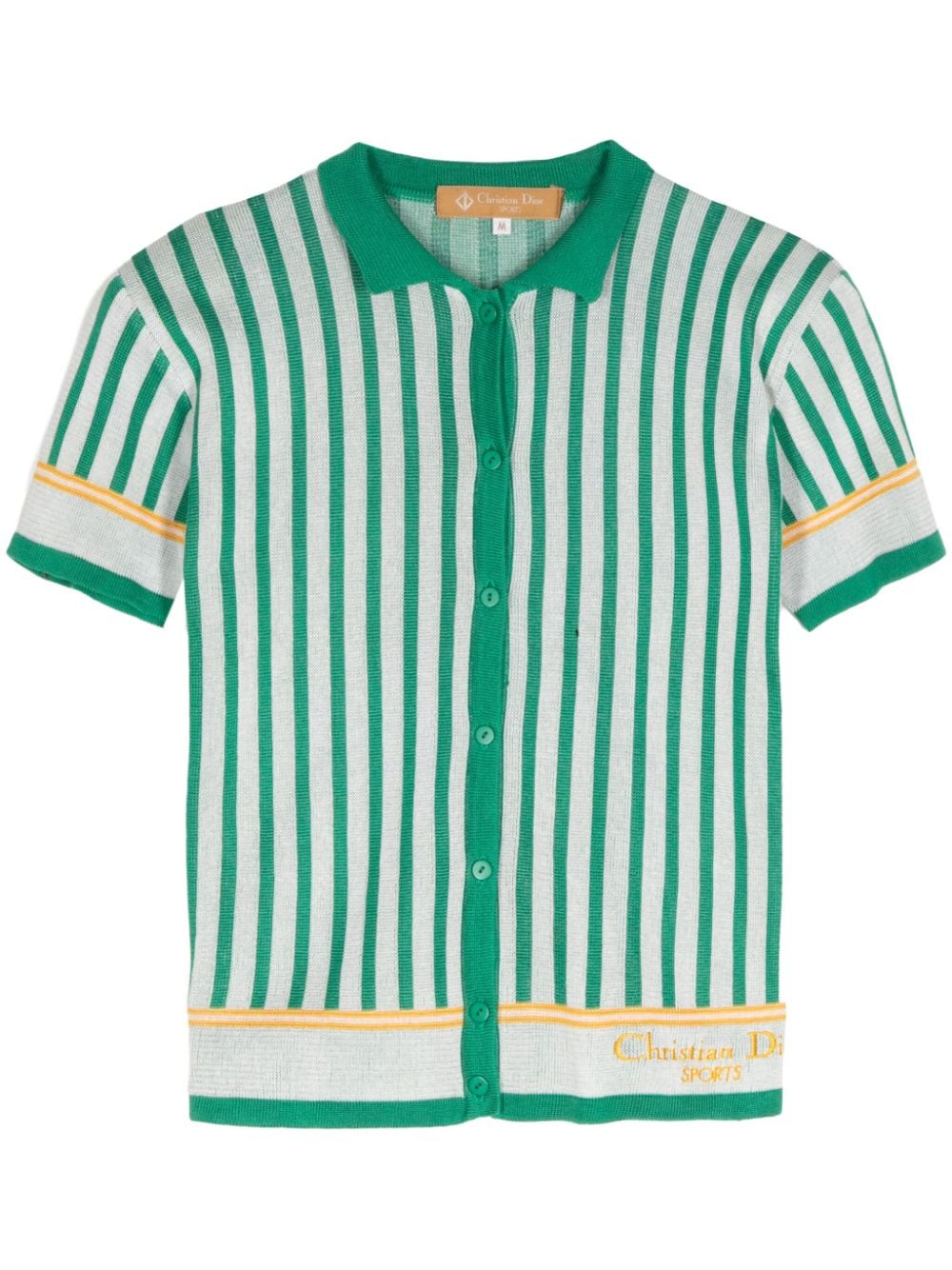 Christian Dior Pre-Owned Sport striped polo shirt - Green von Christian Dior Pre-Owned