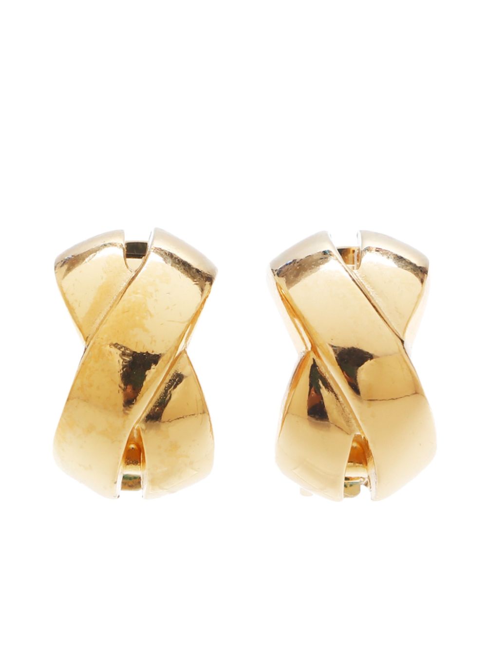 Christian Dior Pre-Owned Twist clip-on earrings - Gold von Christian Dior Pre-Owned