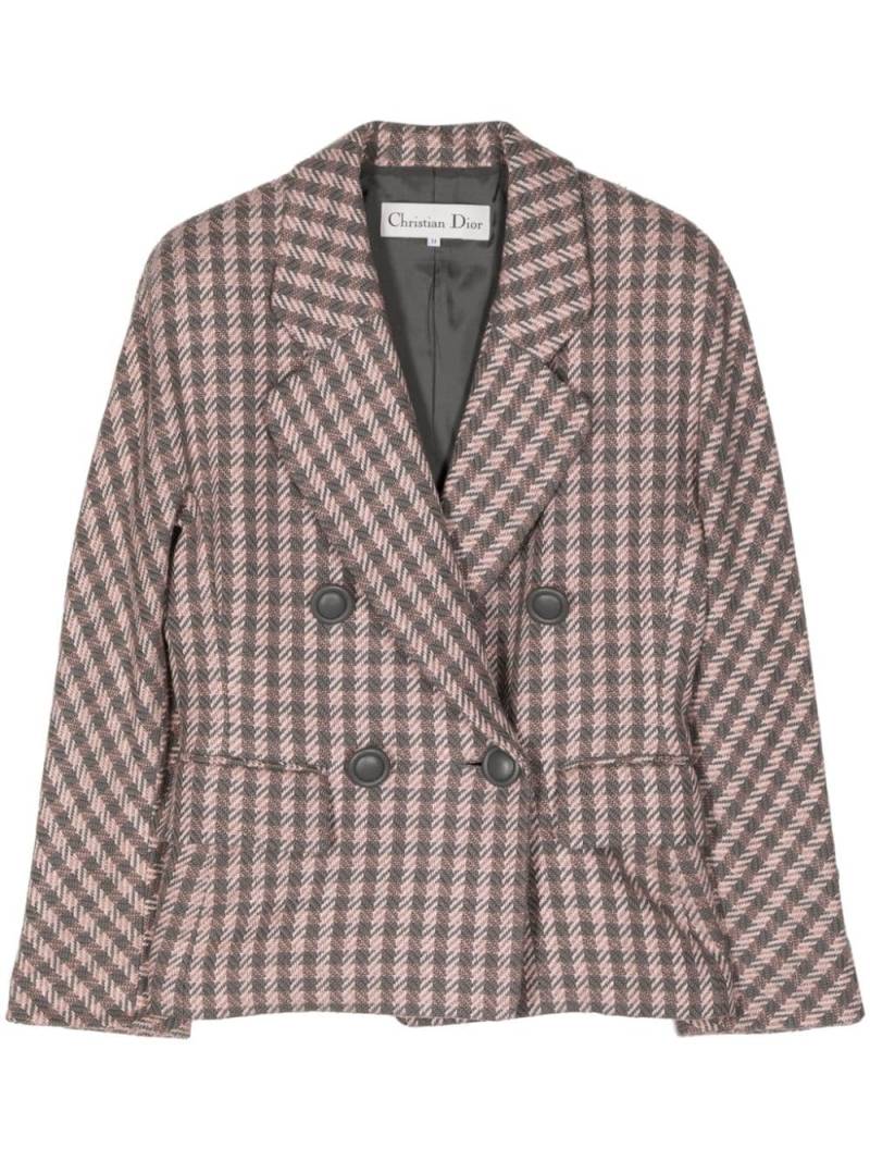 Christian Dior Pre-Owned double-breasted houndstooth blazer - Grey von Christian Dior Pre-Owned