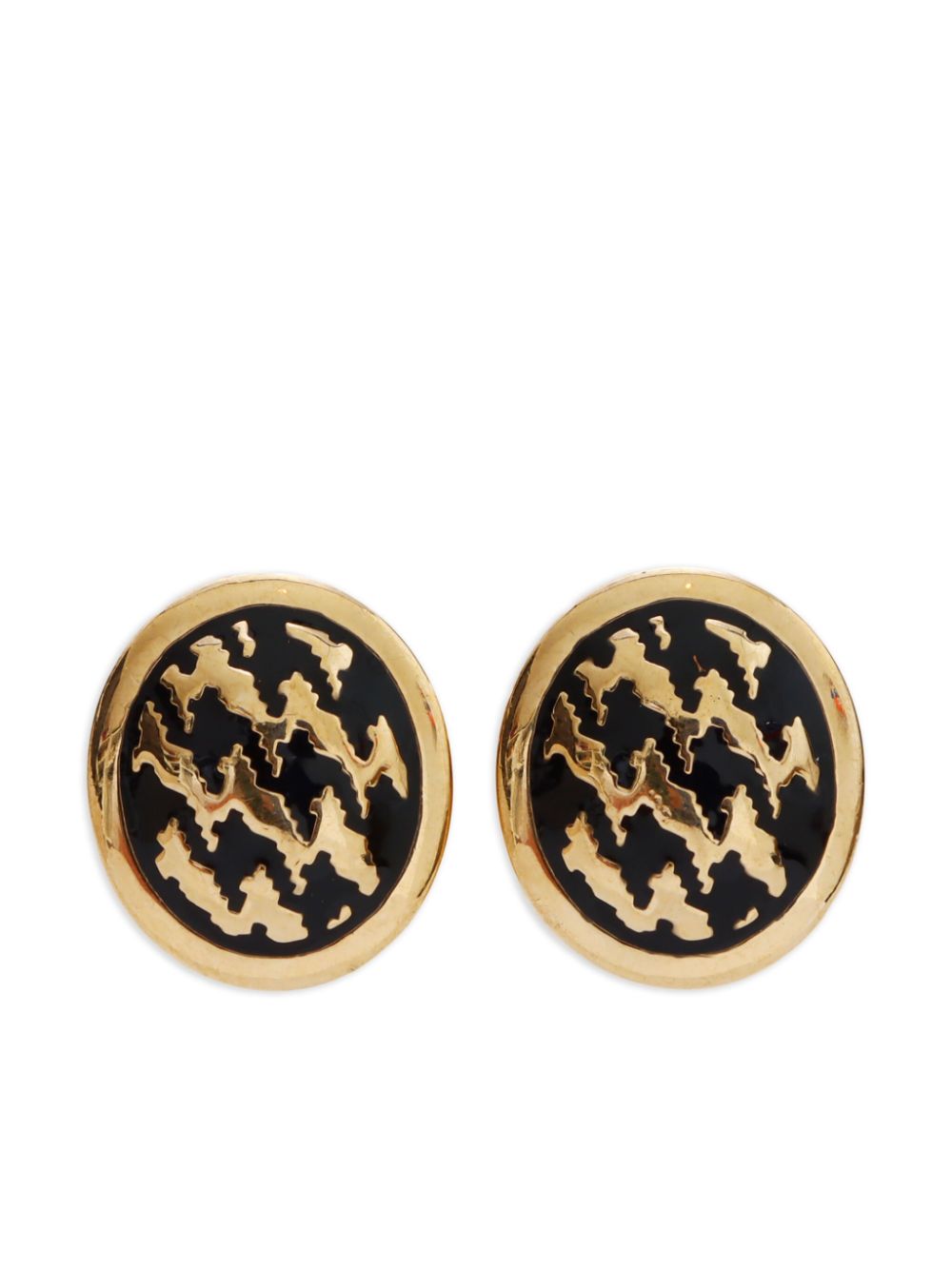 Christian Dior Pre-Owned enamel clip-on earrings - Gold von Christian Dior Pre-Owned