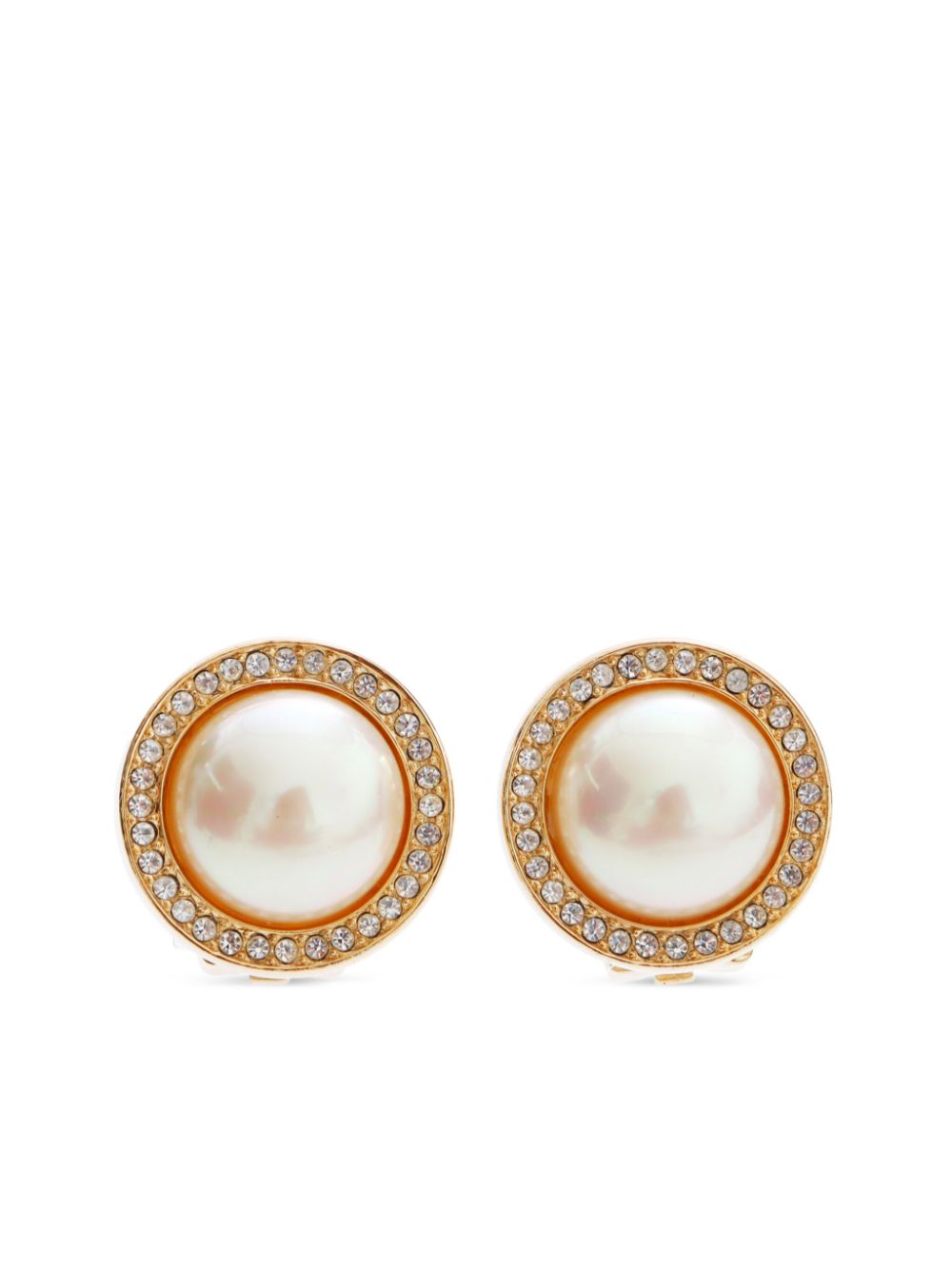 Christian Dior Pre-Owned faux-pearl earrings - Gold von Christian Dior Pre-Owned