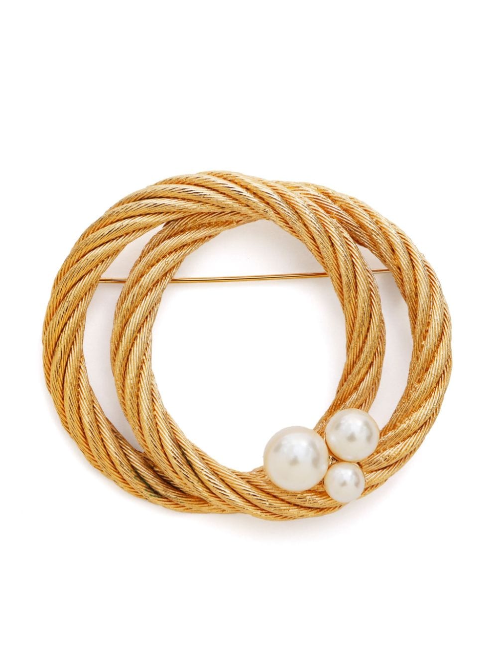 Christian Dior Pre-Owned faux-pearl rope brooch - Gold von Christian Dior Pre-Owned