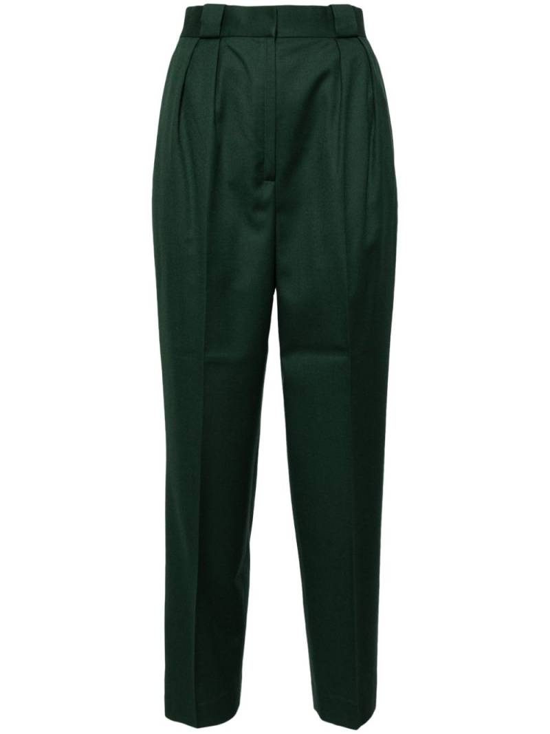 Christian Dior Pre-Owned high-waisted pleated wool trousers - Green von Christian Dior Pre-Owned