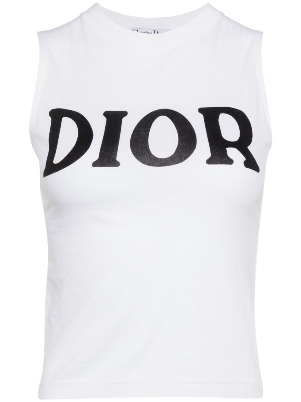 Christian Dior Pre-Owned logo sleeveless tank - White von Christian Dior Pre-Owned