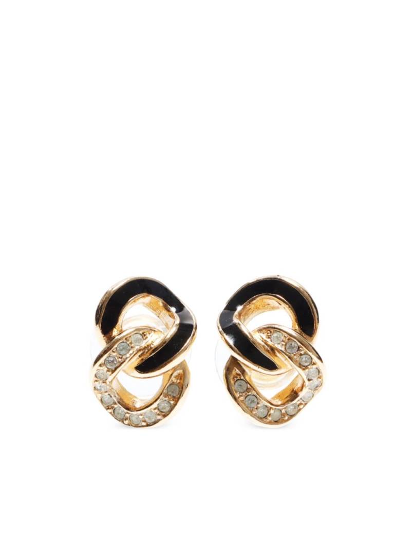 Christian Dior Pre-Owned rhinestone earrings - Gold von Christian Dior Pre-Owned