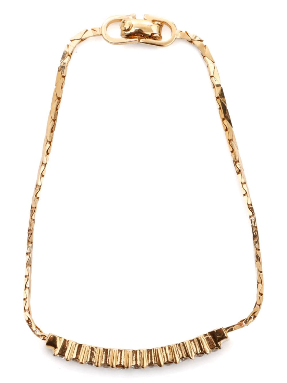 Christian Dior Pre-Owned rhinestone-embellished chain necklace - Gold von Christian Dior Pre-Owned