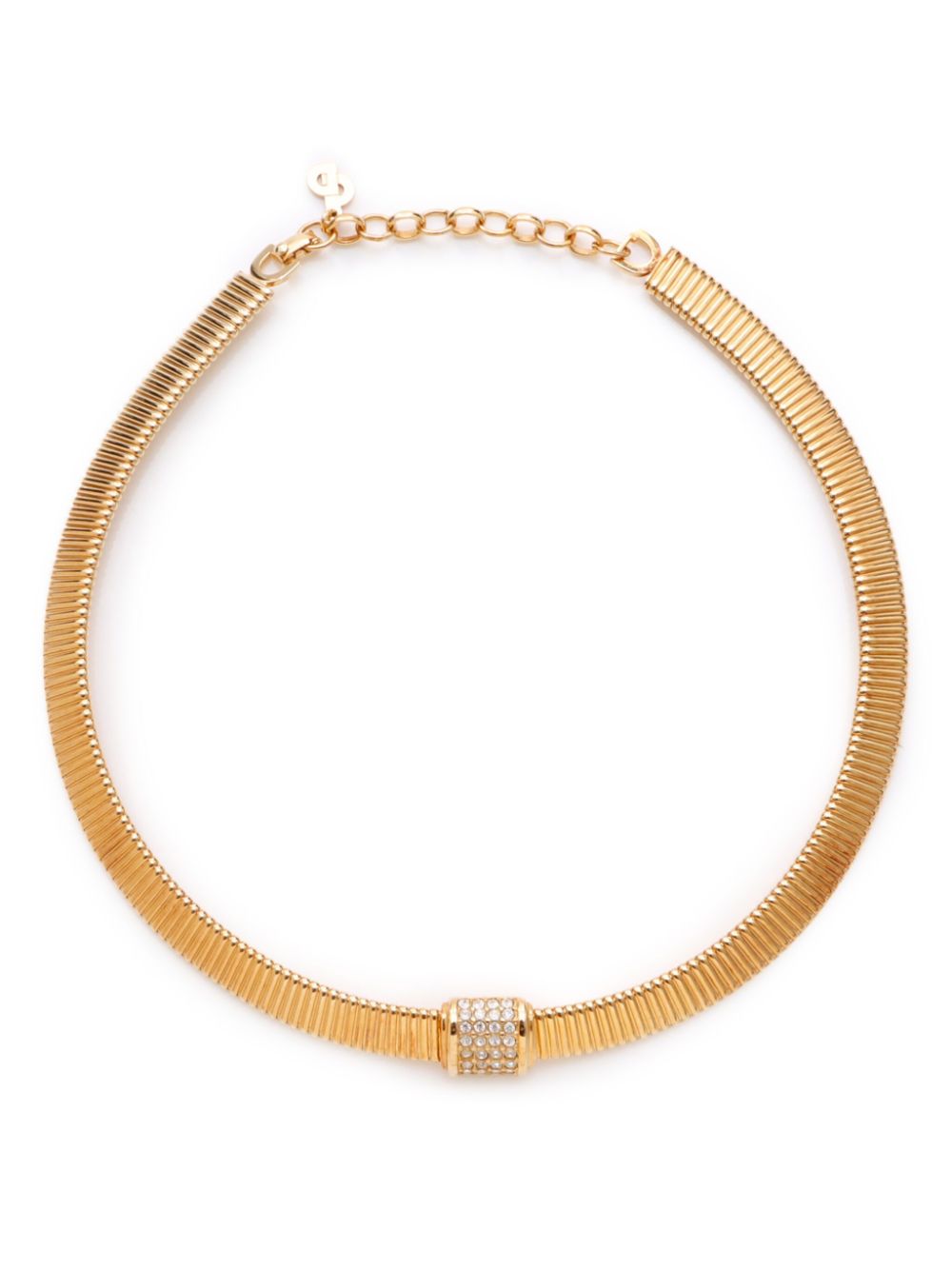 Christian Dior Pre-Owned rhinestone-embellished choker necklace - Gold von Christian Dior Pre-Owned