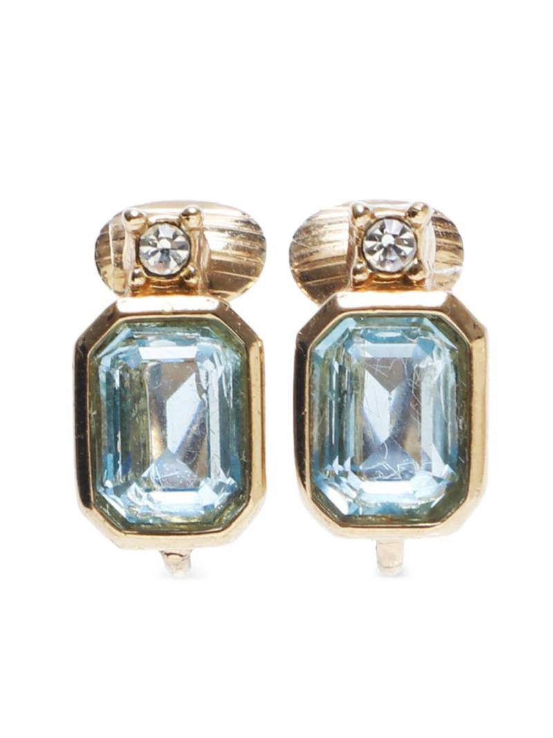 Christian Dior Pre-Owned rhinestone-embellished clip-on earrings - Gold von Christian Dior Pre-Owned