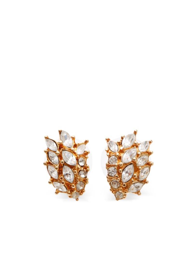 Christian Dior Pre-Owned rhinestone-embellished stud earrings - Gold von Christian Dior Pre-Owned