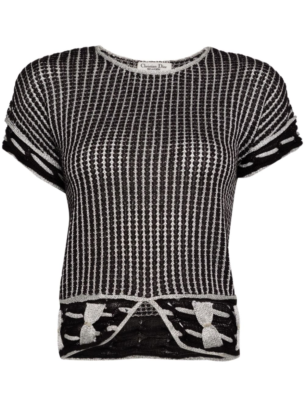 Christian Dior Pre-Owned short sleeve knitted top - Black von Christian Dior Pre-Owned