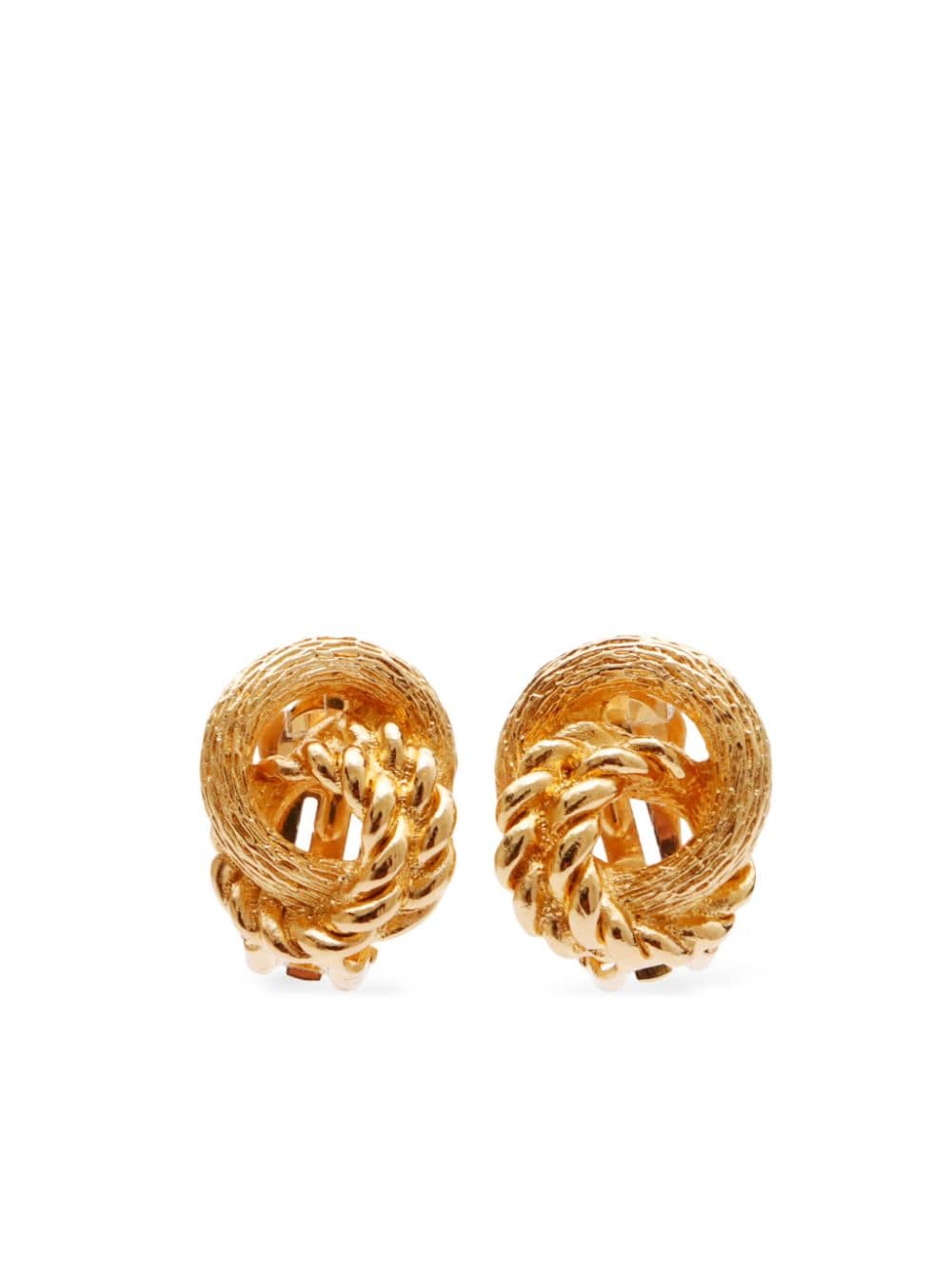 Christian Dior Pre-Owned twist clip-on earrings - Gold von Christian Dior Pre-Owned