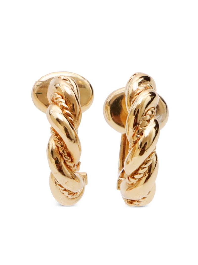 Christian Dior Pre-Owned twist hoop clip-on earrings - Gold von Christian Dior Pre-Owned