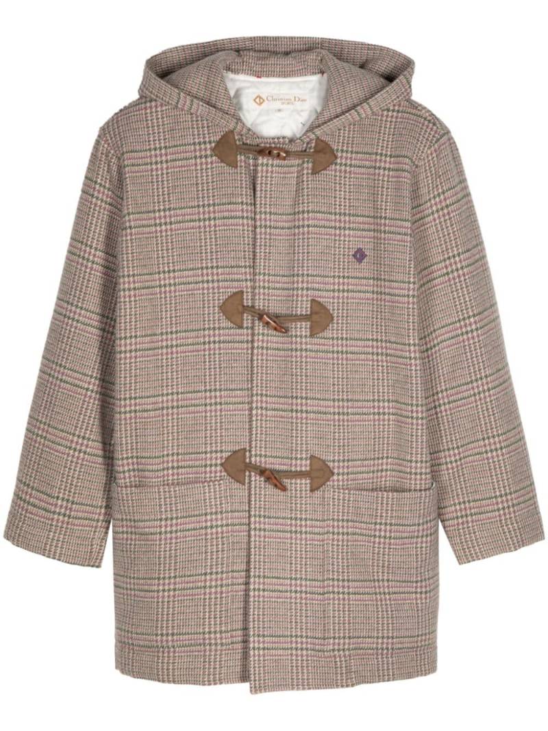 Christian Dior Pre-Owned wool-blend checked coat - Neutrals von Christian Dior Pre-Owned