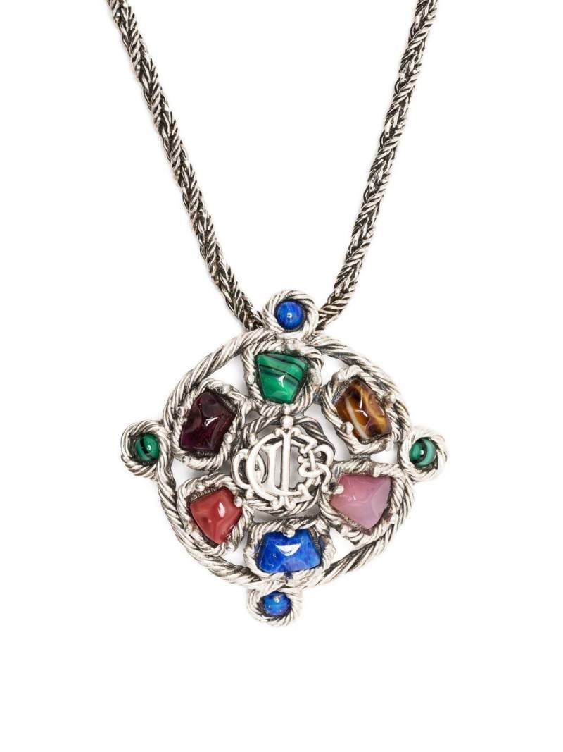 Christian Dior Pre-Owned 1980s stone-embellished pendant necklace - Silver von Christian Dior Pre-Owned