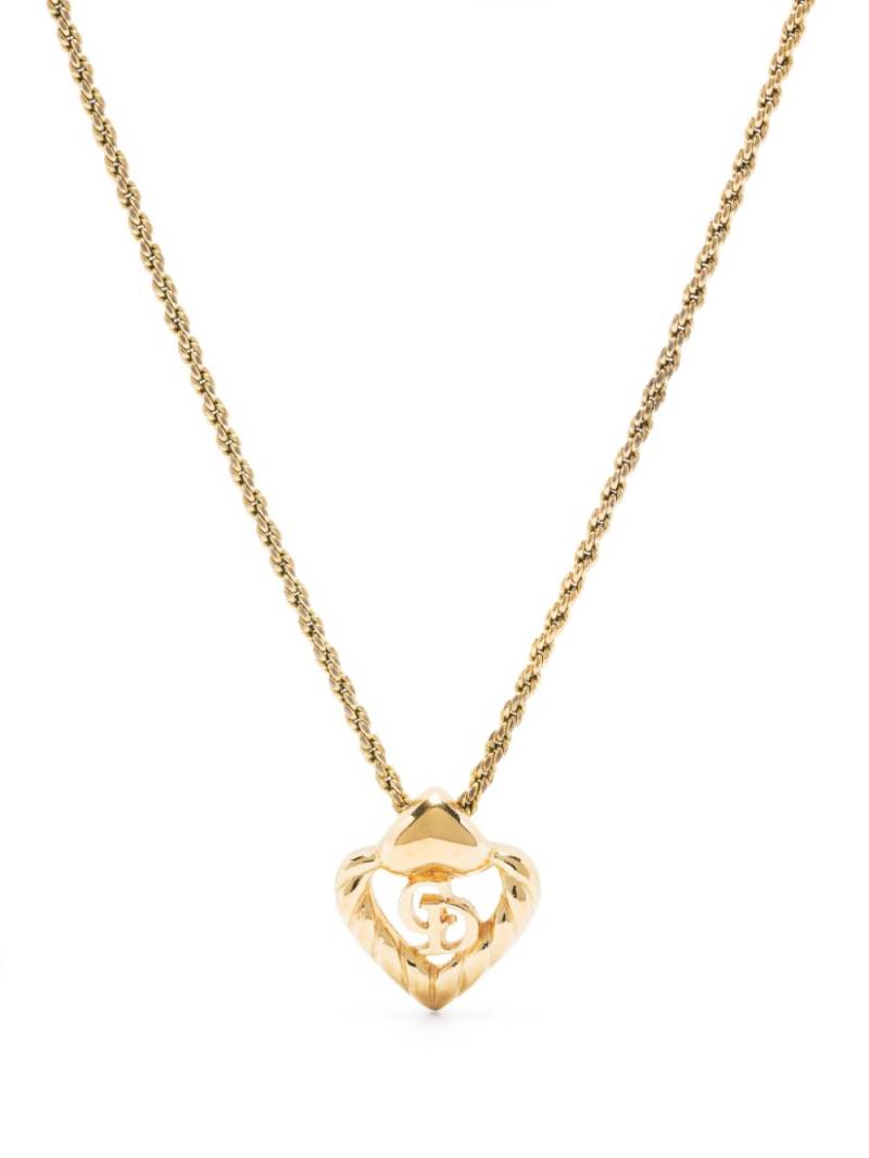 Christian Dior Pre-Owned 1990s CD heart charm necklace - Gold von Christian Dior Pre-Owned