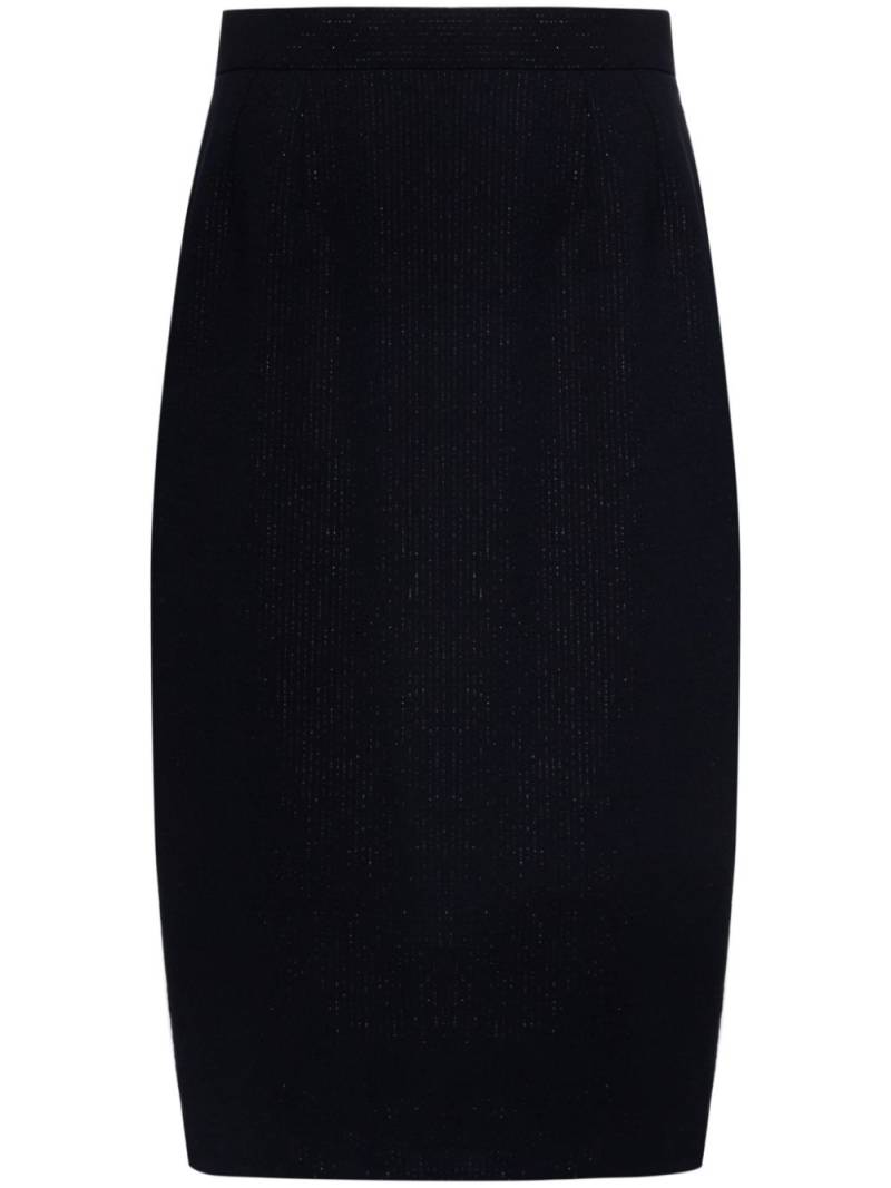 Christian Dior Pre-Owned 1990s pinstripe lurex pencil skirt - Blue von Christian Dior Pre-Owned