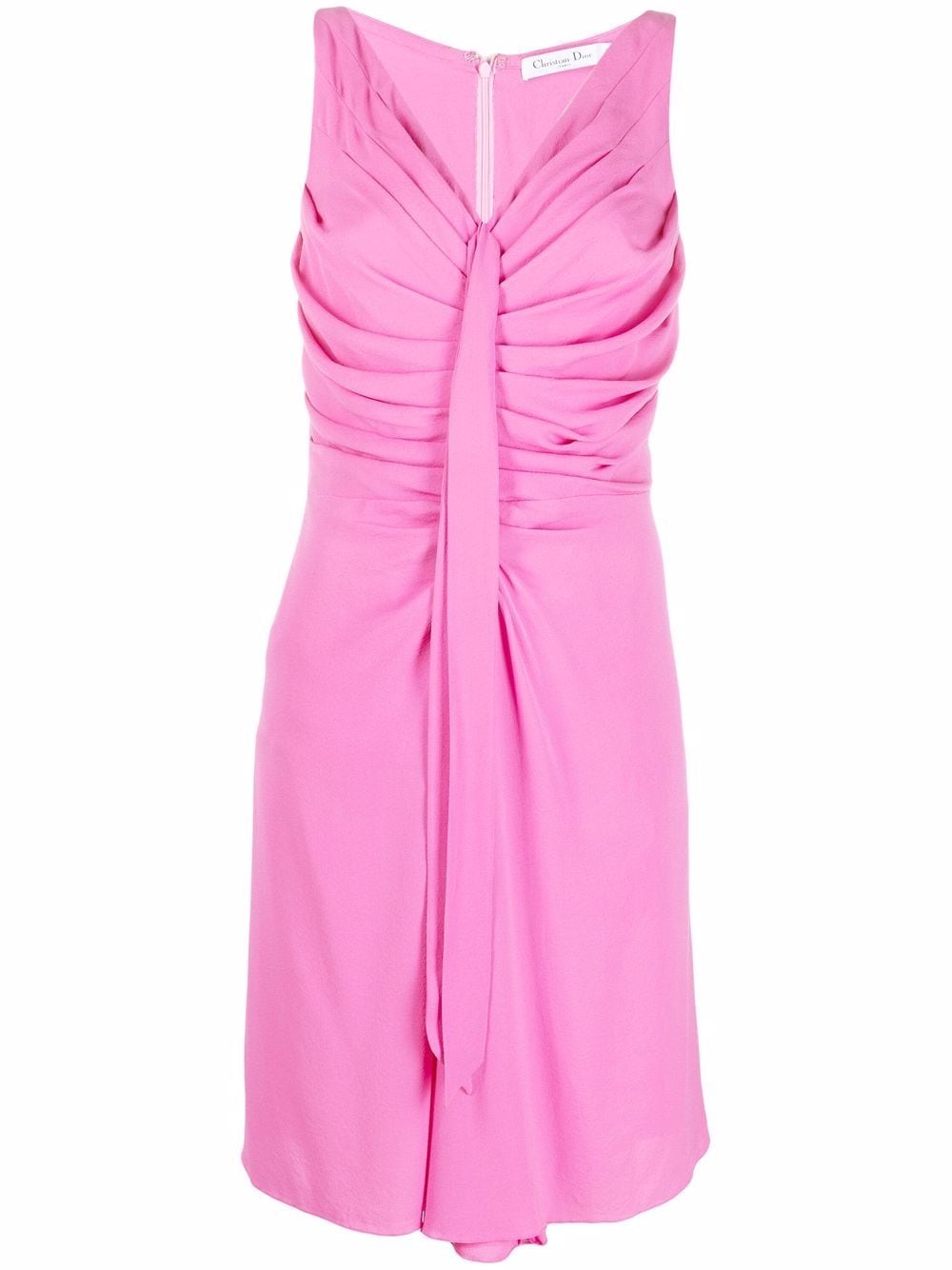 Christian Dior Pre-Owned 2010s draped front sleeveless dress - Pink von Christian Dior Pre-Owned