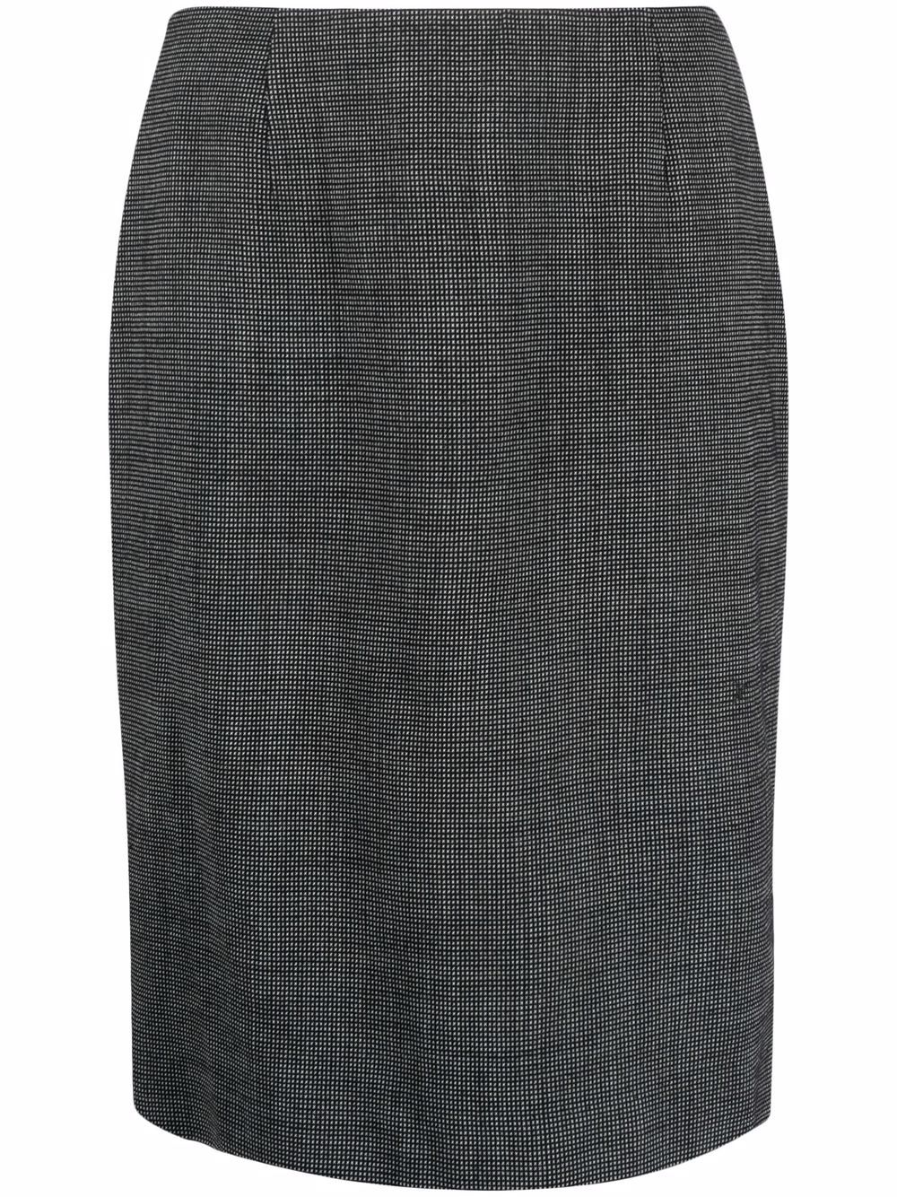 Christian Dior Pre-Owned 2010s high-waisted straight skirt - Black von Christian Dior Pre-Owned