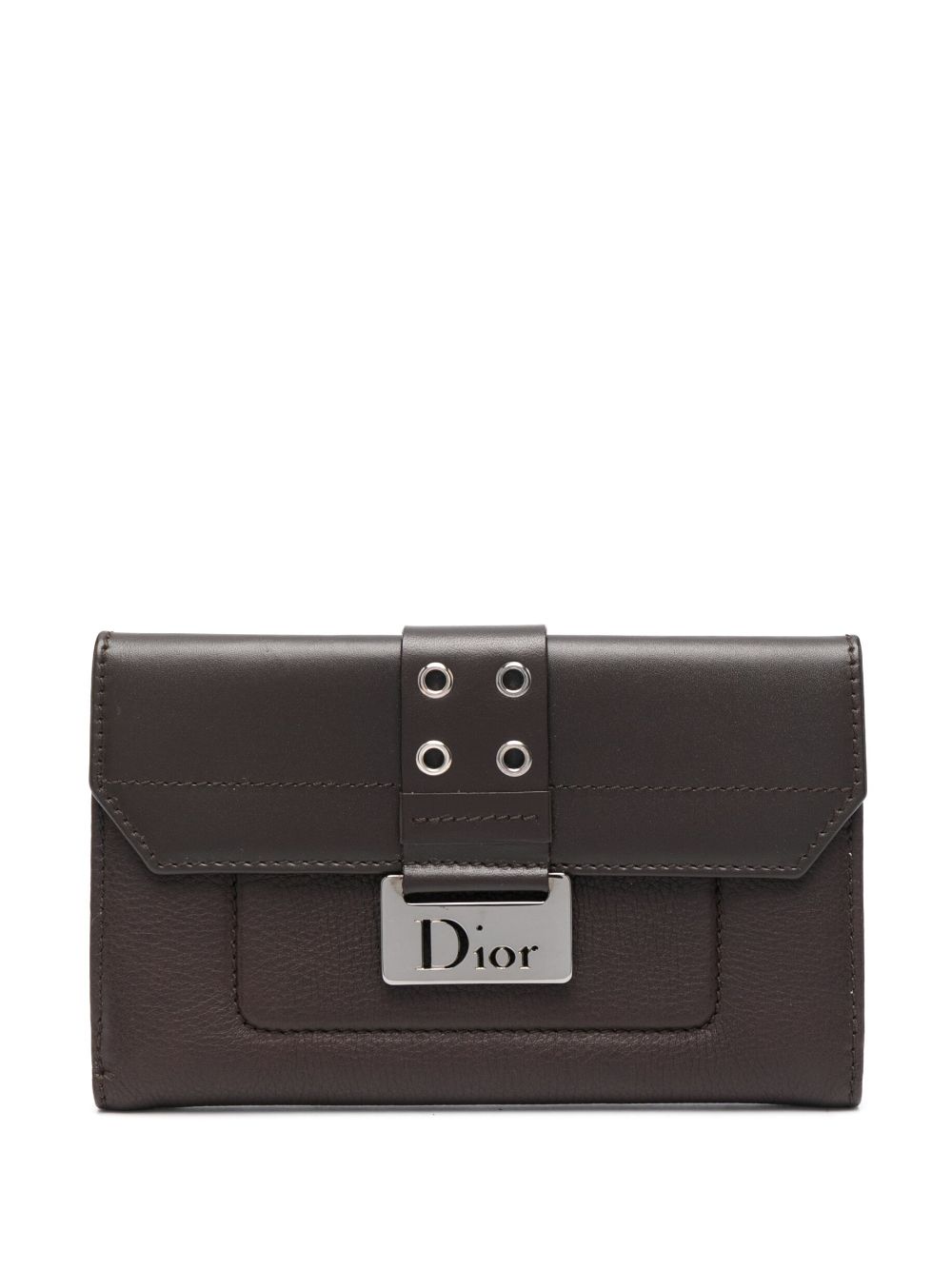 Christian Dior Pre-Owned 2000s logo clasp wallet - Brown von Christian Dior Pre-Owned