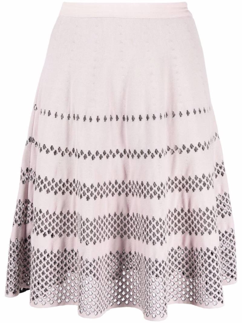 Christian Dior Pre-Owned 2010s perforated A-line skirt - Purple von Christian Dior Pre-Owned