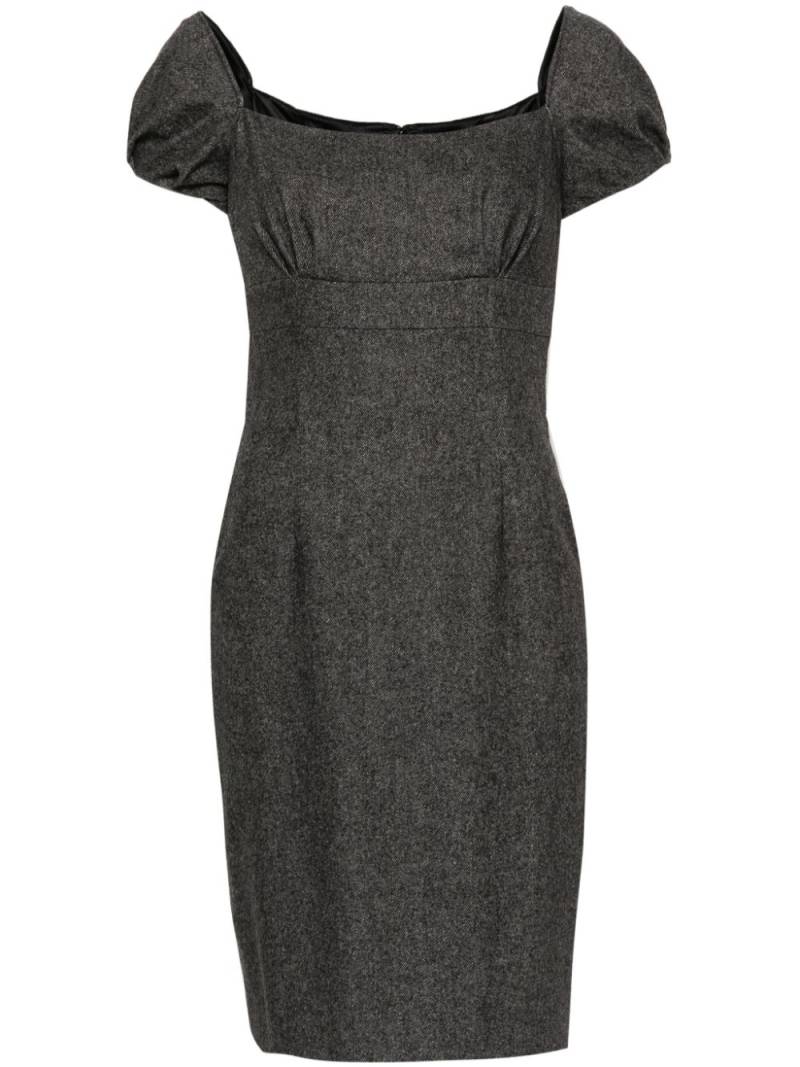 Christian Dior Pre-Owned 2010s short-sleeve tweed dress - Grey von Christian Dior Pre-Owned