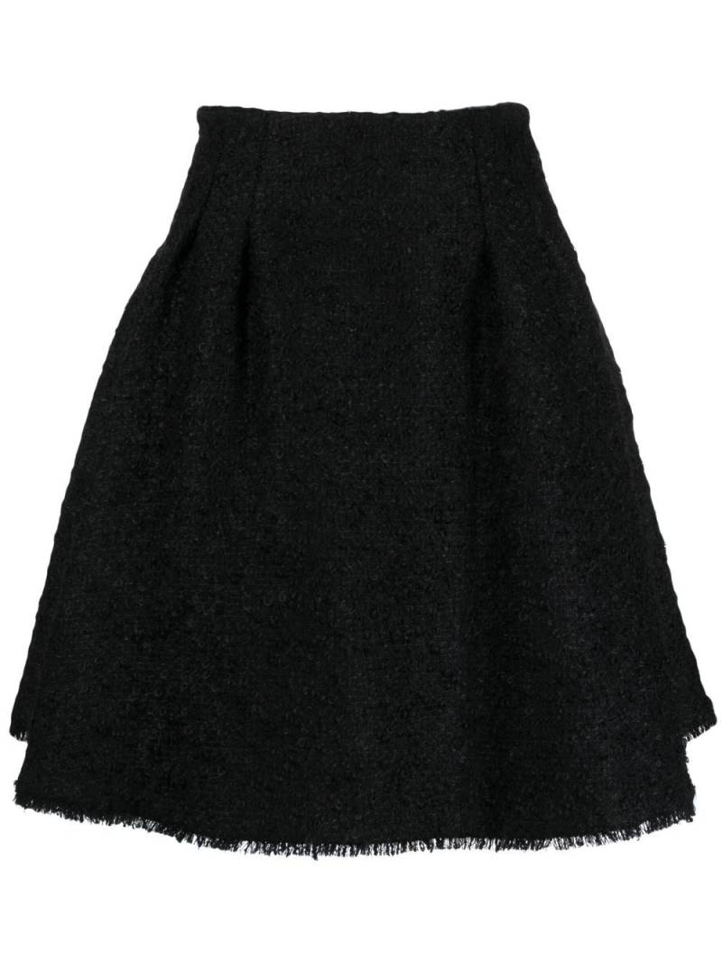 Christian Dior Pre-Owned 2010s textured flared skirt - Black von Christian Dior Pre-Owned