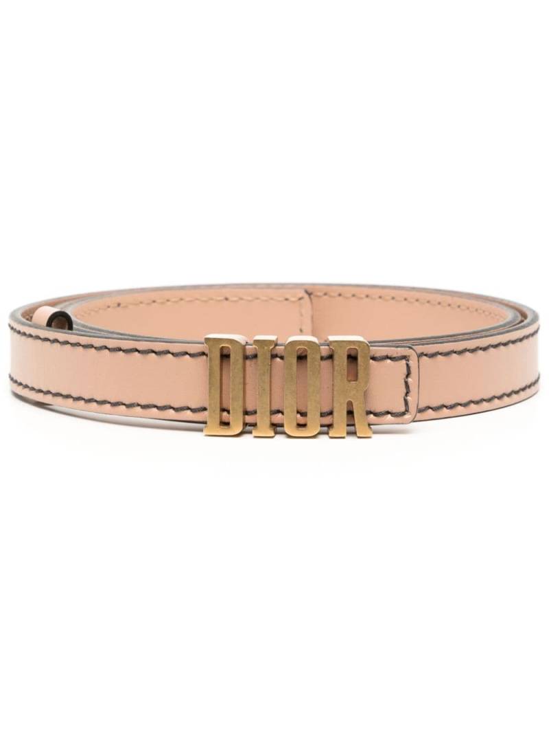 Christian Dior Pre-Owned 3D logo buckle leather belt - Pink von Christian Dior Pre-Owned