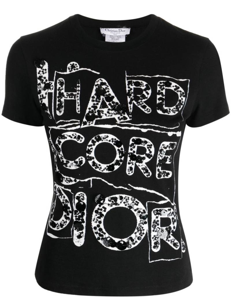 Christian Dior Pre-Owned Hardcore print T-shirt - Black von Christian Dior Pre-Owned