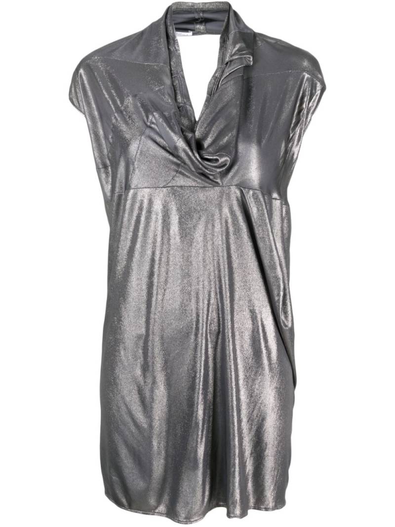 Christian Dior Pre-Owned lamé-effect open-back minidress - Silver von Christian Dior Pre-Owned