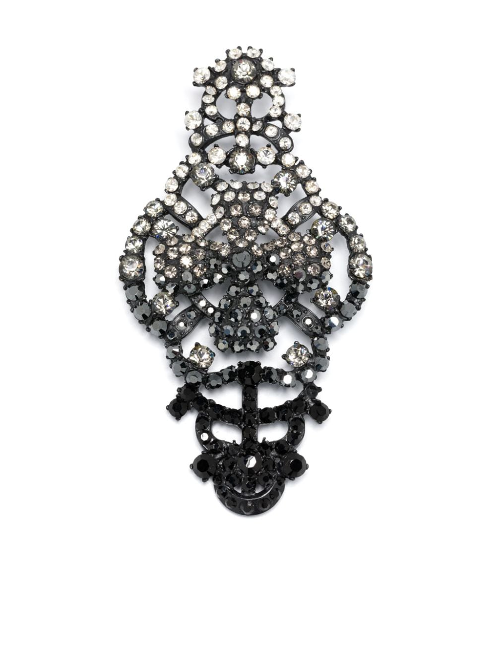 Christian Lacroix Pre-Owned 1990s rhinestone-embellished skull brooch - Black von Christian Lacroix Pre-Owned