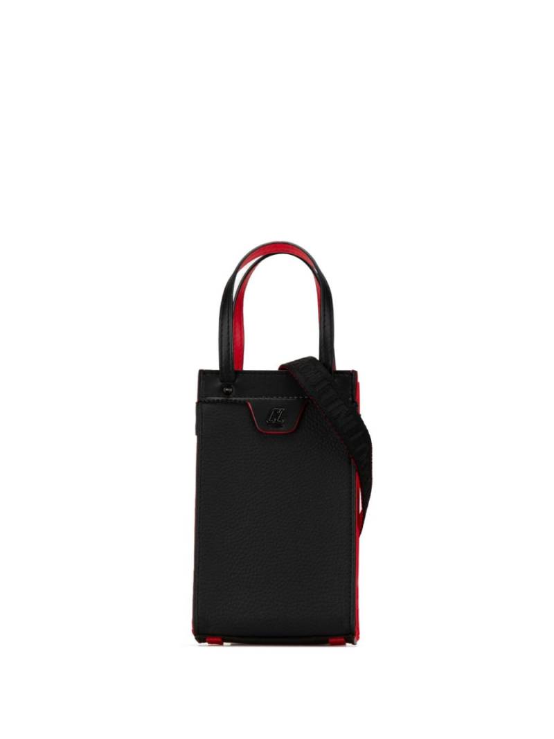 Christian Louboutin Pre-Owned 2010-2024 Mini Grained Calfskin Ruistote satchel - Black von Christian Louboutin Pre-Owned