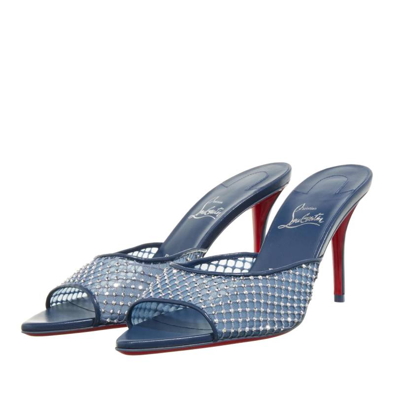 Christian Louboutin Slipper & Pantoletten - Apostropha Mule Mesh Strass - Gr. 36 (EU) - in Blau - für Damen von Christian Louboutin