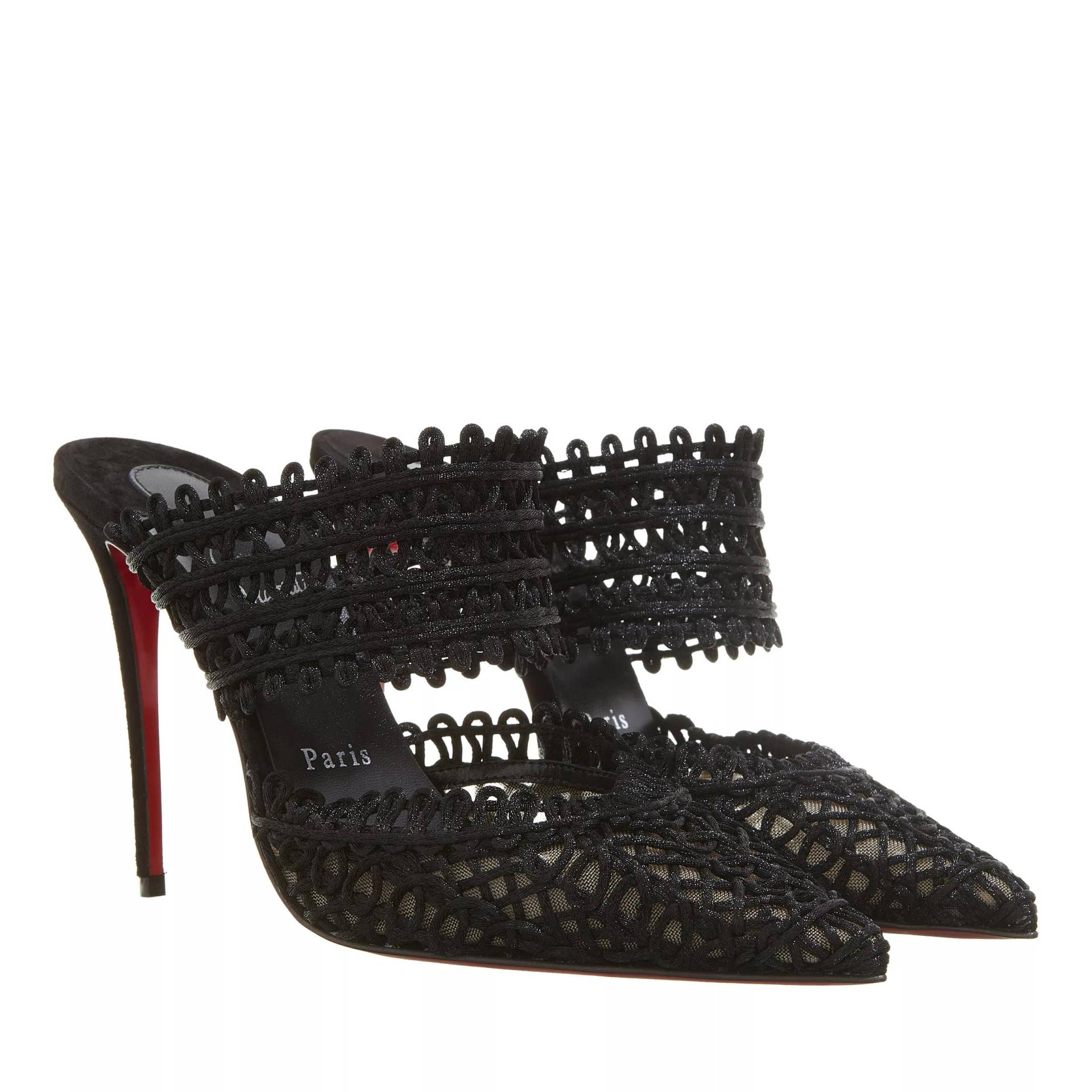 Christian Louboutin Slipper & Pantoletten - Deia 100 mm Mules - Gr. 38 (EU) - in Schwarz - für Damen von Christian Louboutin