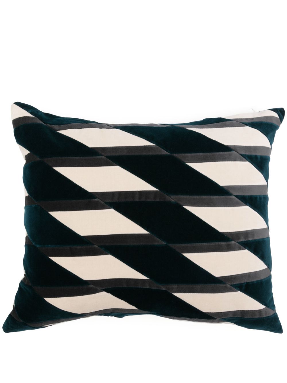 Christina Lundsteen Layla geometric-print velvet cushion (50cm x 60cm) - Blue von Christina Lundsteen