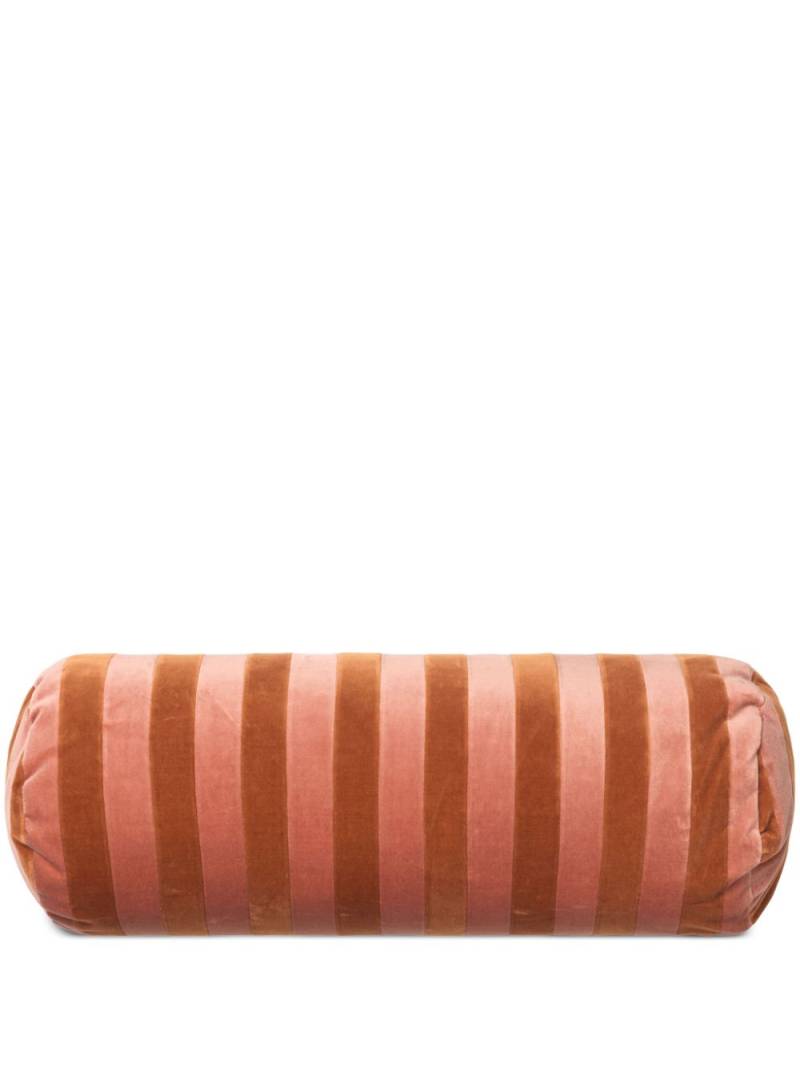 Christina Lundsteen Bolster Stripe velvet cushion (20cm x 60cm) - Orange von Christina Lundsteen