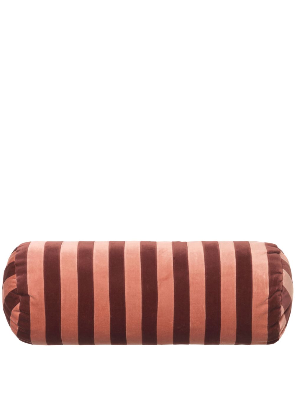 Christina Lundsteen Bolster Stripe velvet cushion (20cm x 60cm) - Pink von Christina Lundsteen