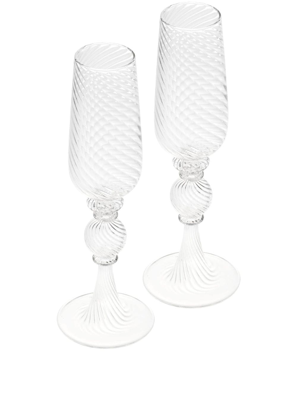 Christofle Tourbillon champagne flute (set of two) - White von Christofle