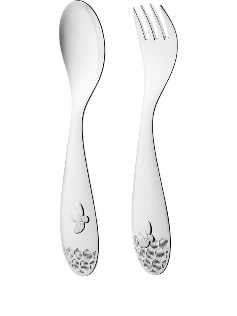 Christofle Beebbe silver-plated 2 piece baby flatwear set von Christofle