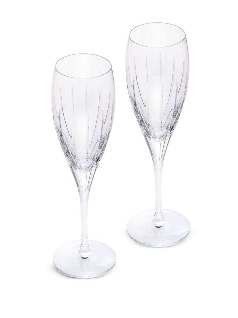 Christofle Iriana crystal flutes two-piece set - White von Christofle