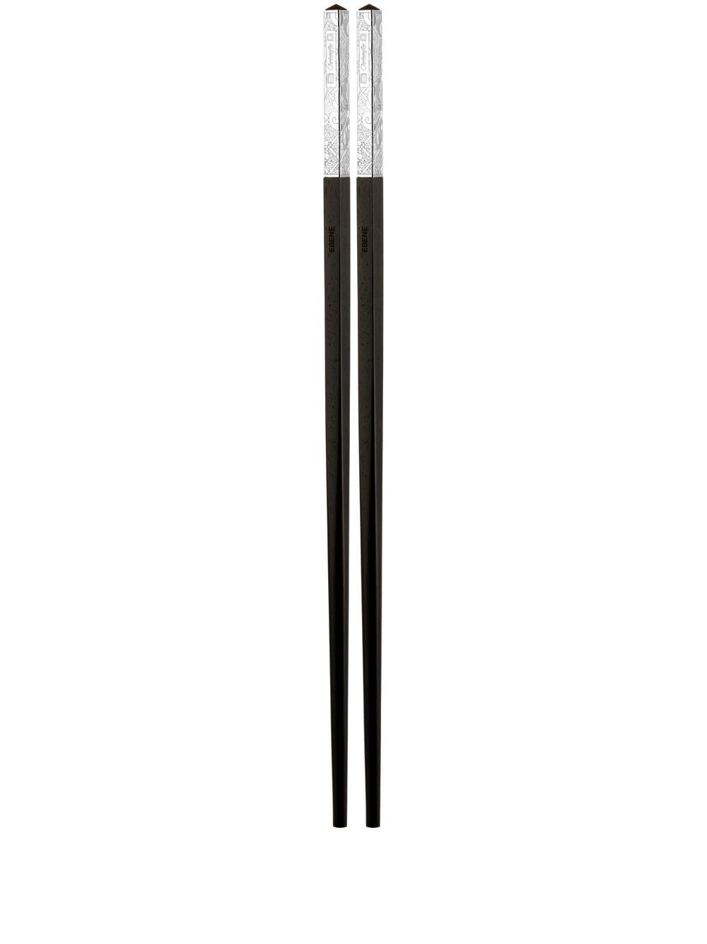 Christofle Jardin d'Eden silver-plated chopsticks - Black von Christofle