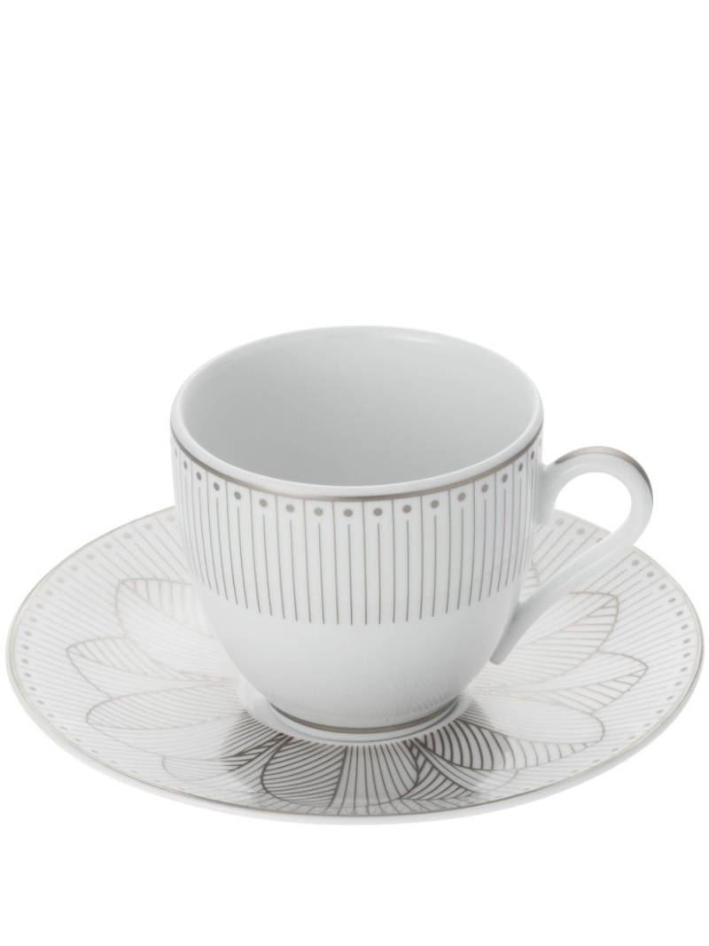 Christofle Malmaison Impériale set 2 coffee cups - White von Christofle