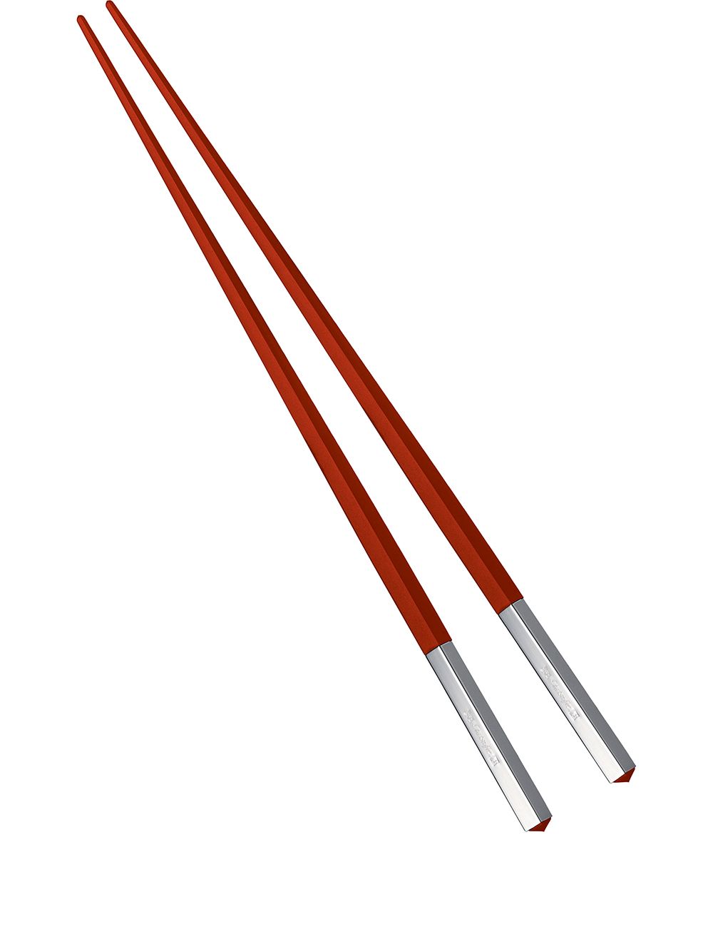 Christofle Uni Japanese silver-plated chopsticks - Red von Christofle