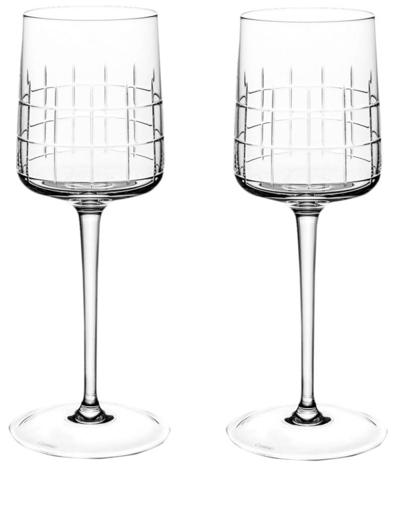 Christofle red wine crystal glasses (set of two) - White von Christofle