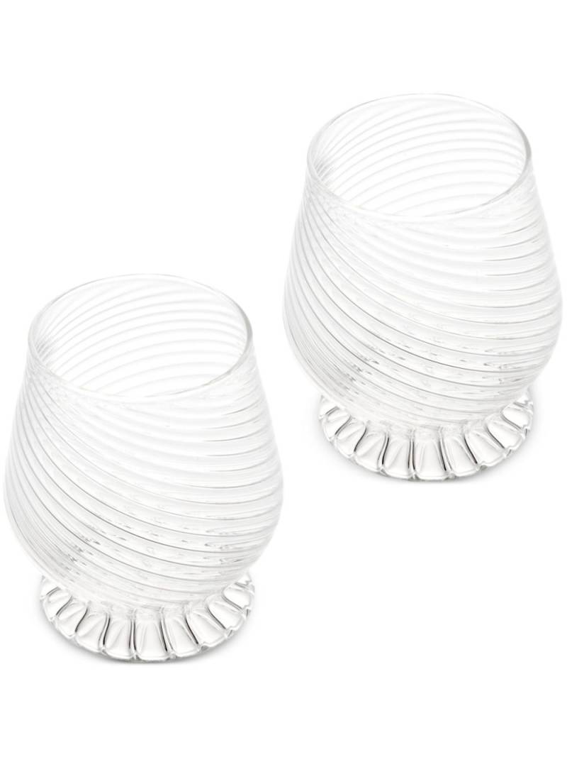 Christofle Tourbillon water goblets (set of two) - White von Christofle