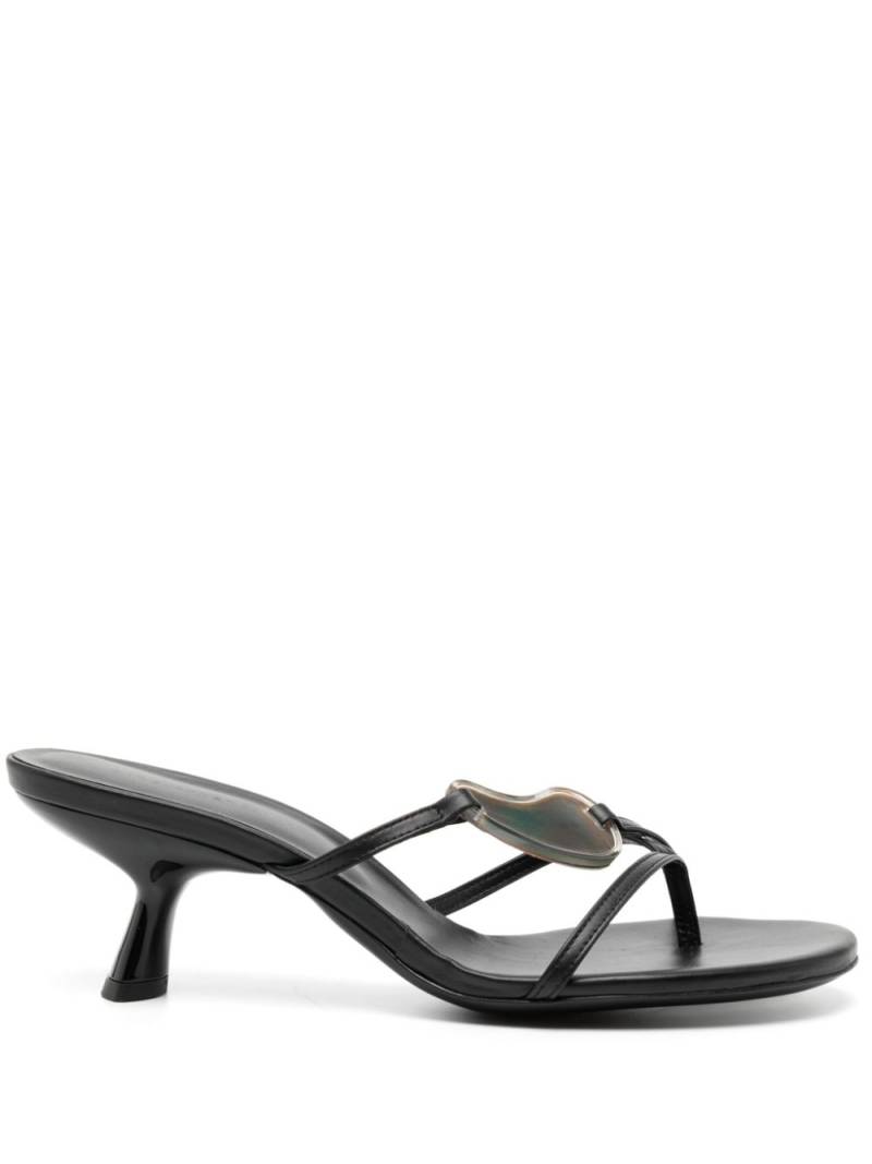 Christopher Esber 60mm moodstone micro mules - Black von Christopher Esber