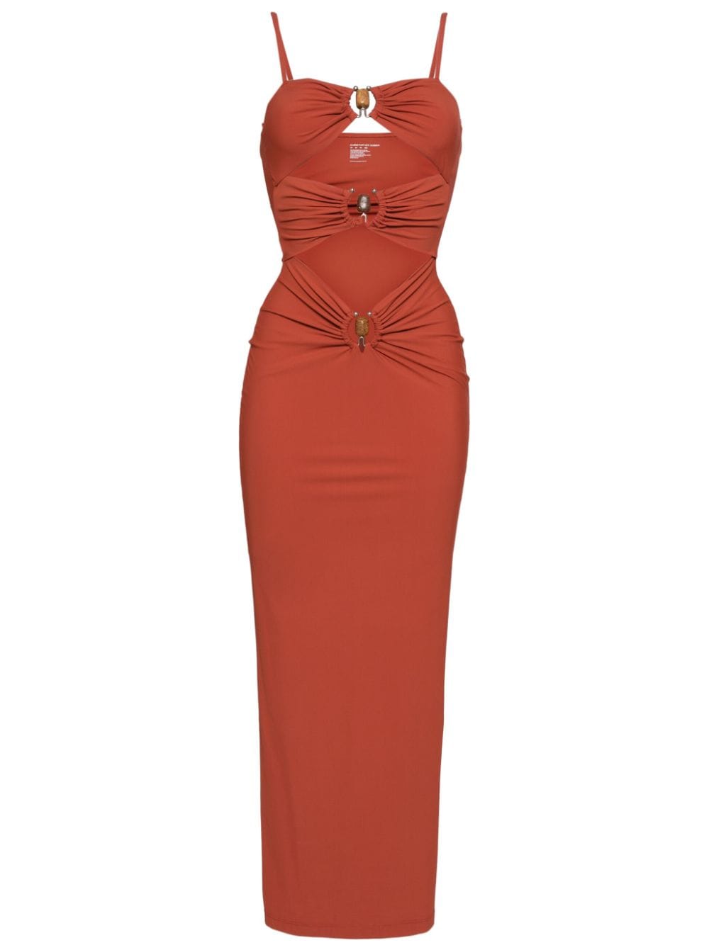 Christopher Esber Crystal Orbit Column dress - Orange von Christopher Esber